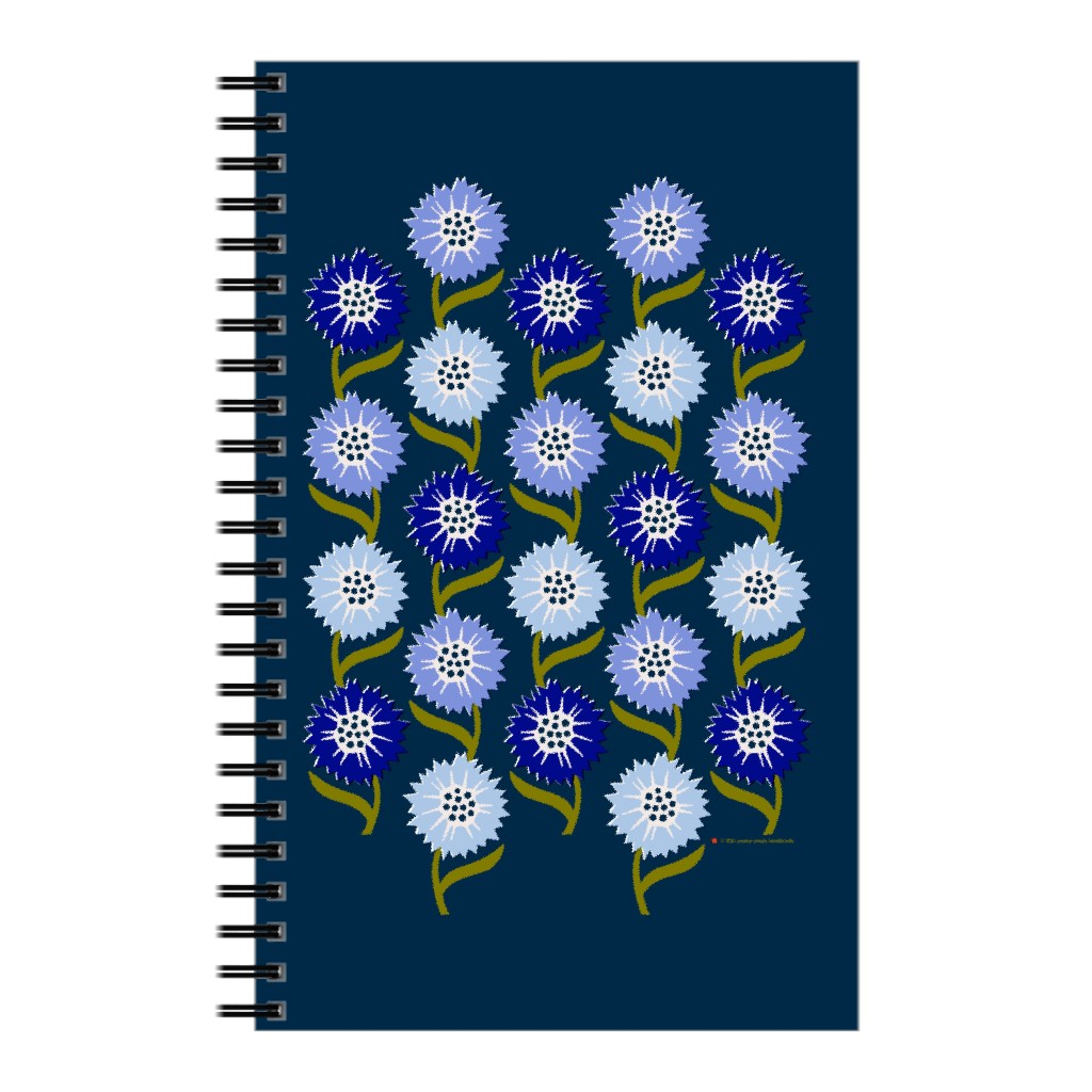 Sunflowers for Peace Notebook, 5x8, Blue