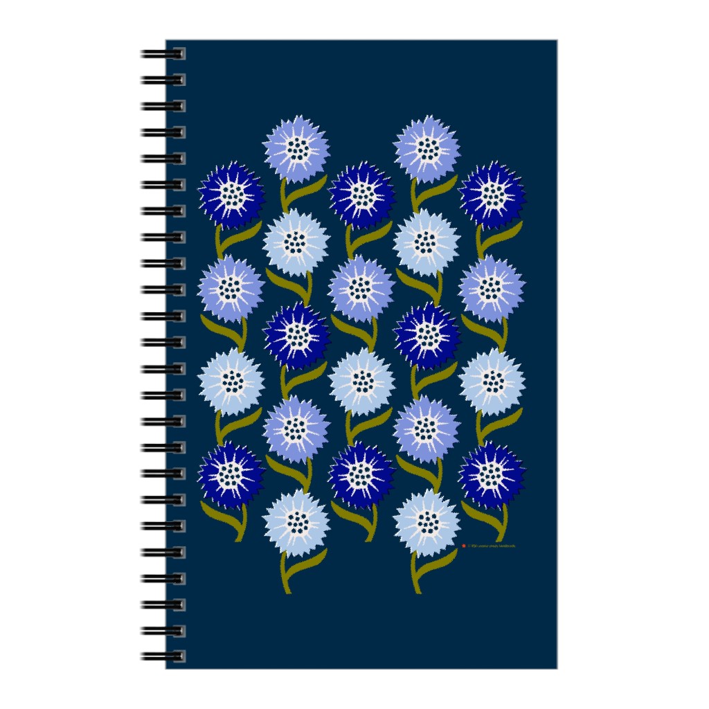 Sunflowers for Peace Notebook, 5x8, Blue, Blue Bonnet