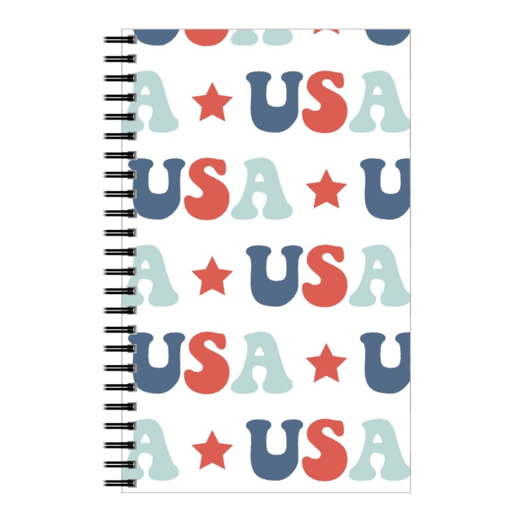 Usa Groovy Vintage - White Notebook | Shutterfly
