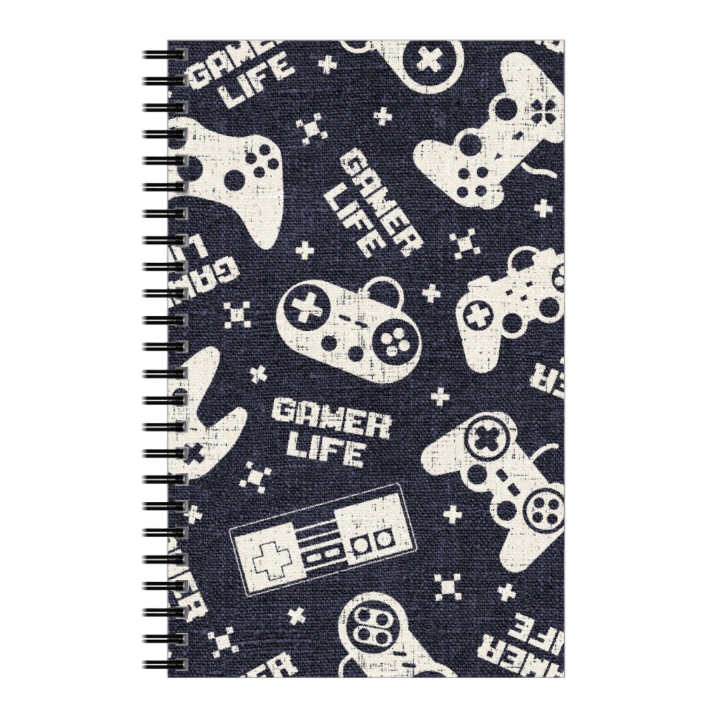 Gamer Life Notebook, 5x8, Blue