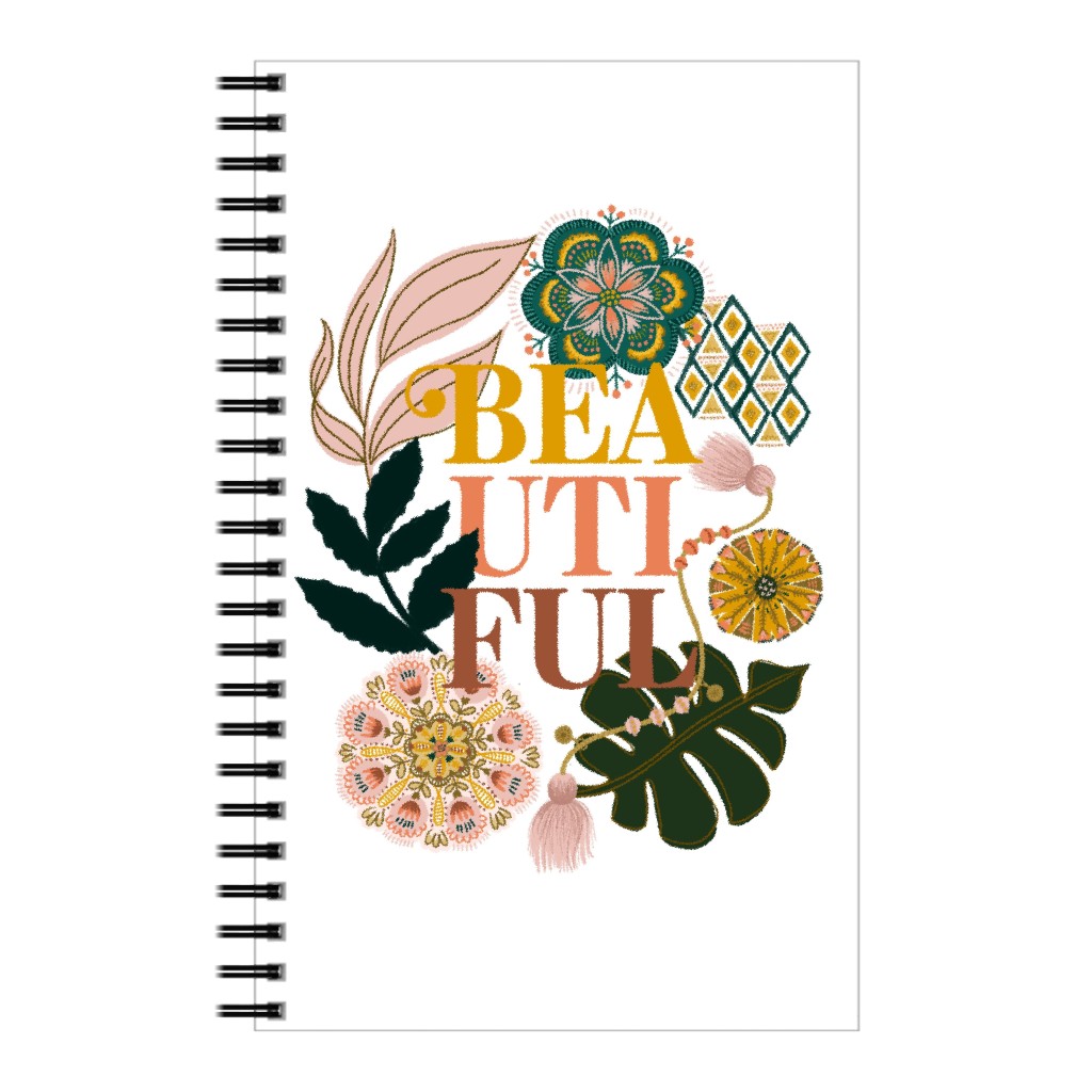 Boho Beauty - Multi Botanical Notebook, 5x8, Multicolor