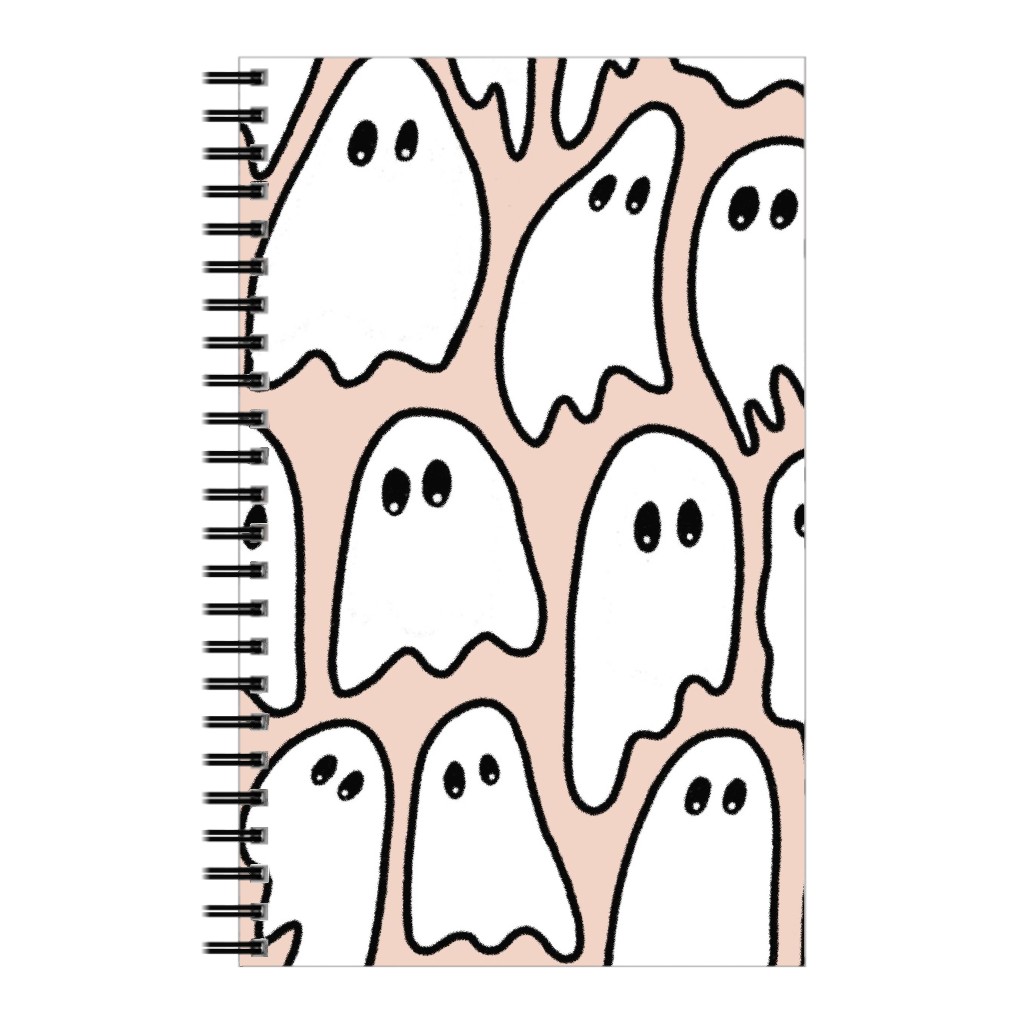 Ghosted Ghosts Notebook, 5x8, Pink