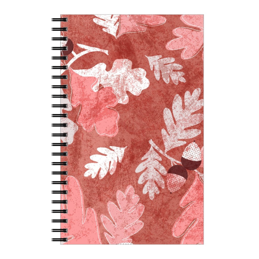 Oak Forest - Red Notebook, 5x8, Red, Red
