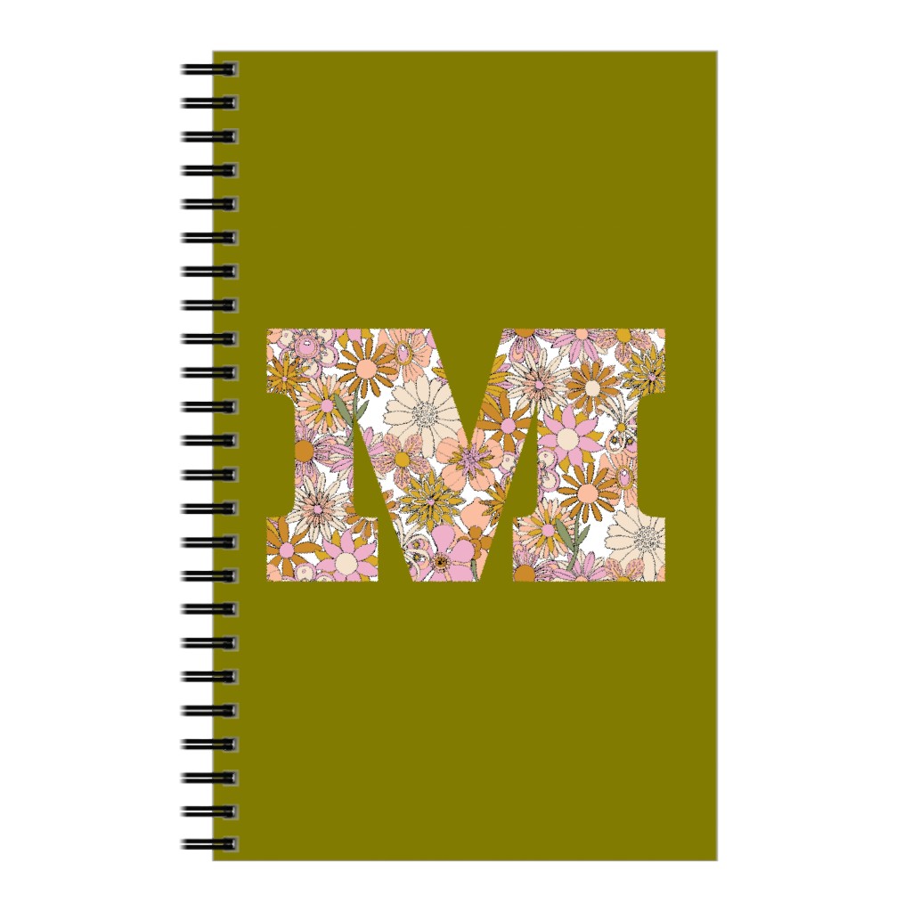 Chelsea Initial M Notebook, 5x8, Green, Classic Green