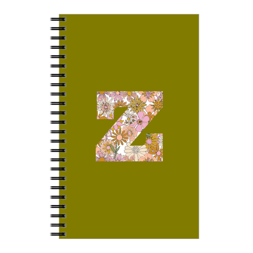 Chelsea Initial Z Notebook, 5x8, Green