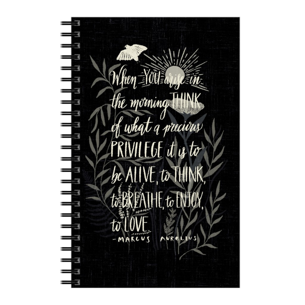 Precious Morning Notebook, 5x8, Black