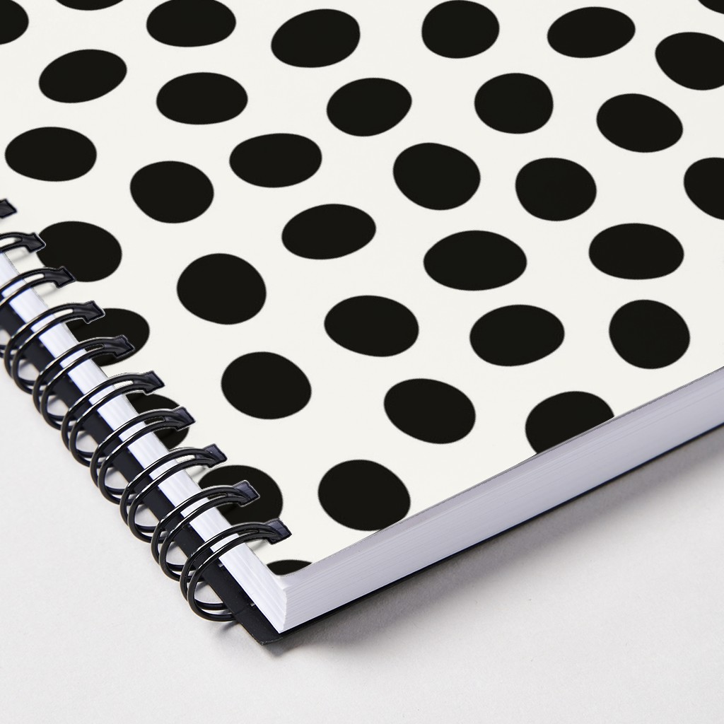 Dots Black and White Notebook Shutterfly