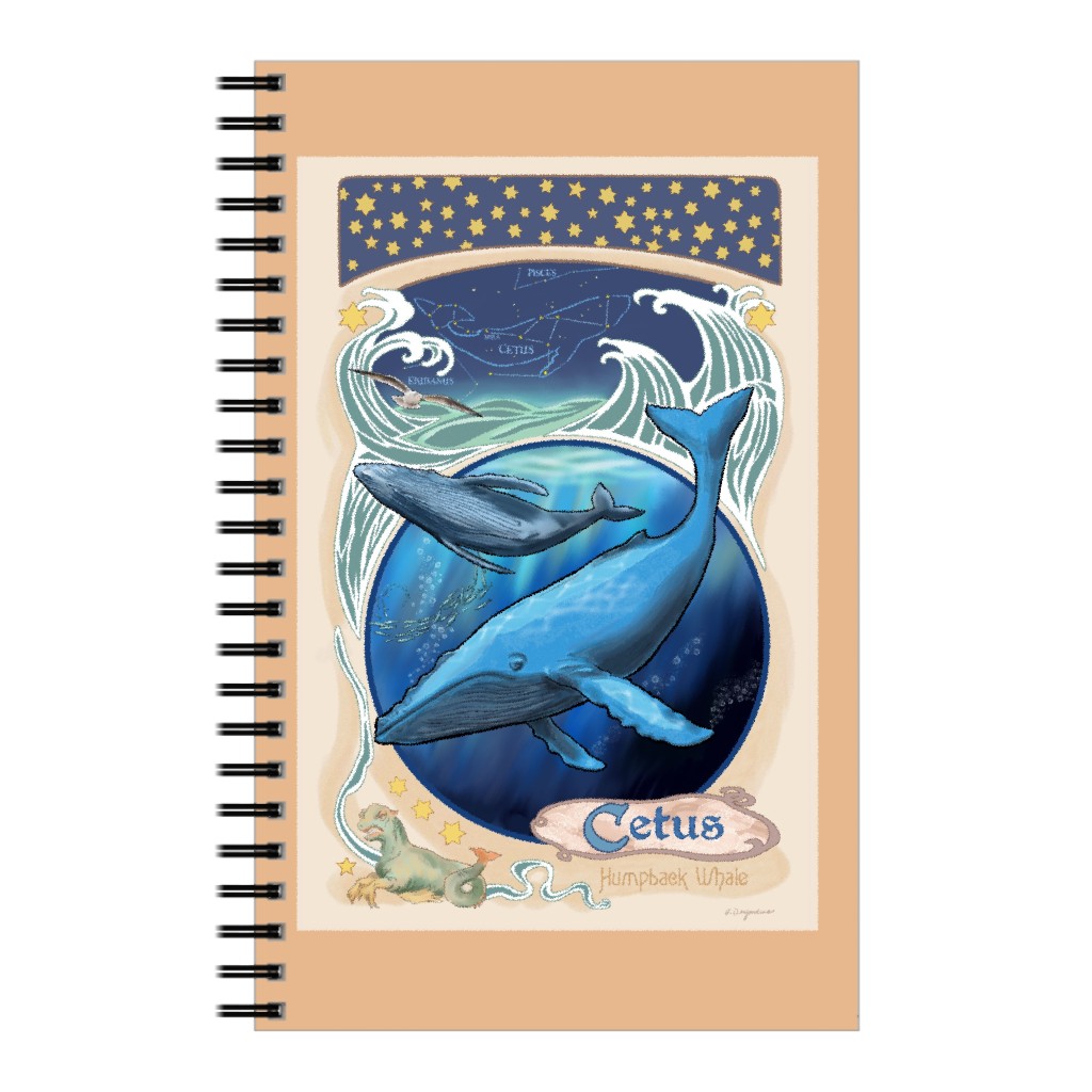 Art Nouveau Humpback Whale Notebook | Shutterfly