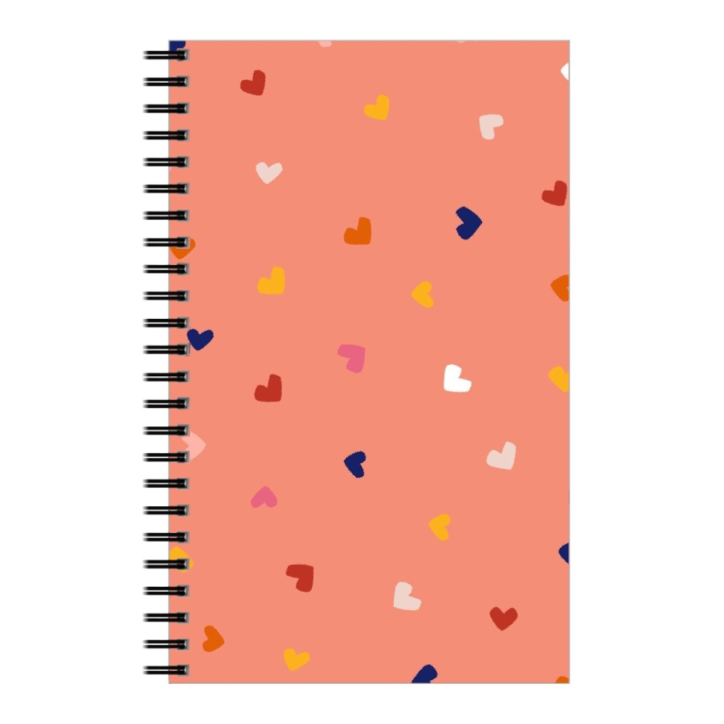 Heart Sprinkles - Pink Notebook, 5x8, Pink