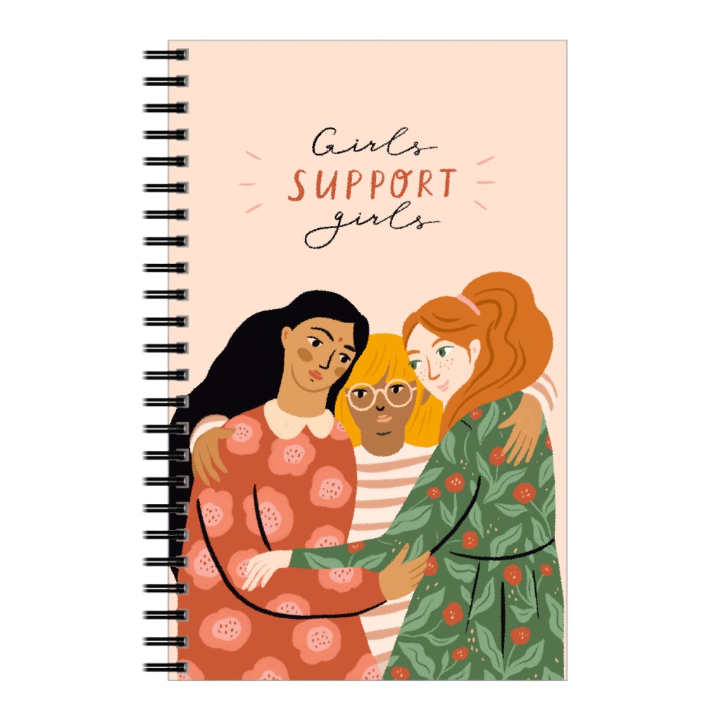 Girls Support Girls - Multi Notebook, 5x8, Multicolor