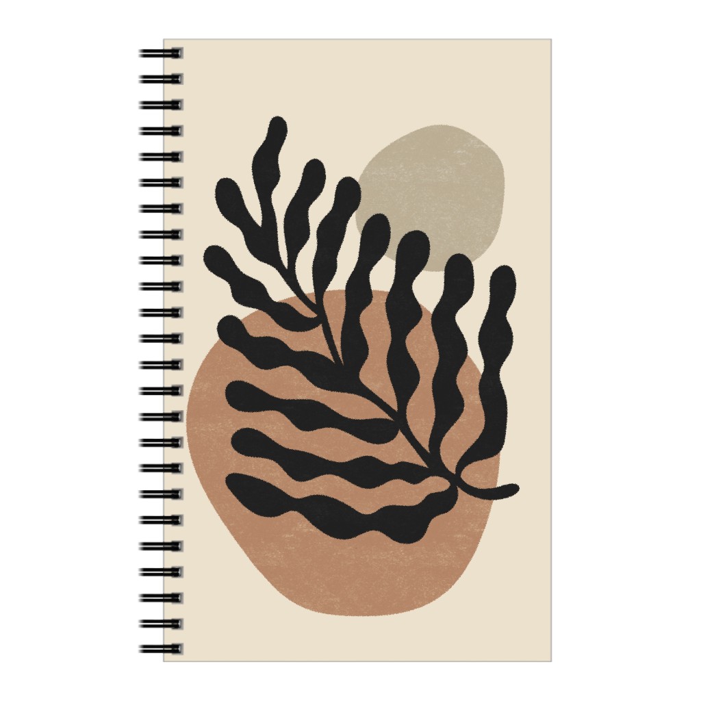Abstract Leaf - Neutral Notebook, 5x8, Beige, Pearl