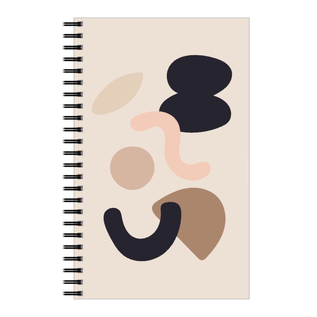 Abstract Collage - Neutral Notebook, 5x8, Beige, Pearl