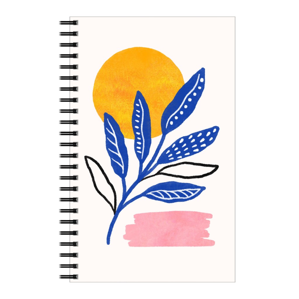 Leaves At Sunset Notebook, 5x8, Multicolor, Royal