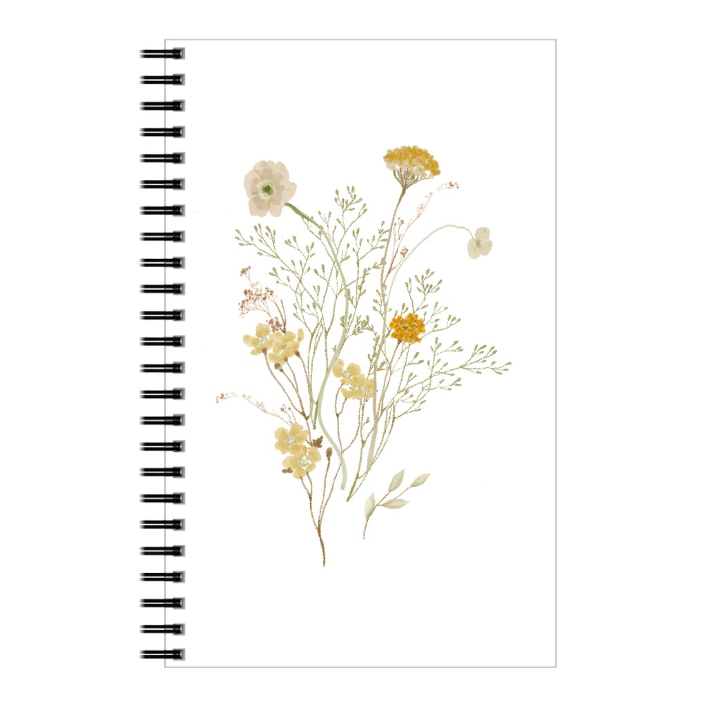 Picked Wildflowers - Yellow Notebook, 5x8, Yellow
