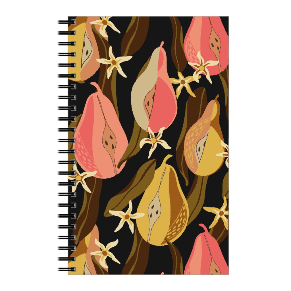 Minimal Pears Portrait - Multi Notebook, 5x8, Pink, Bright Pink
