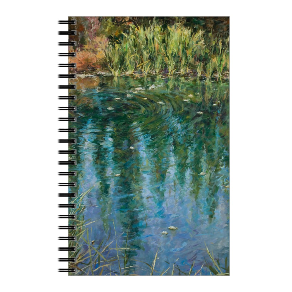 October Reflections Painting Notebook, 5x8, Green