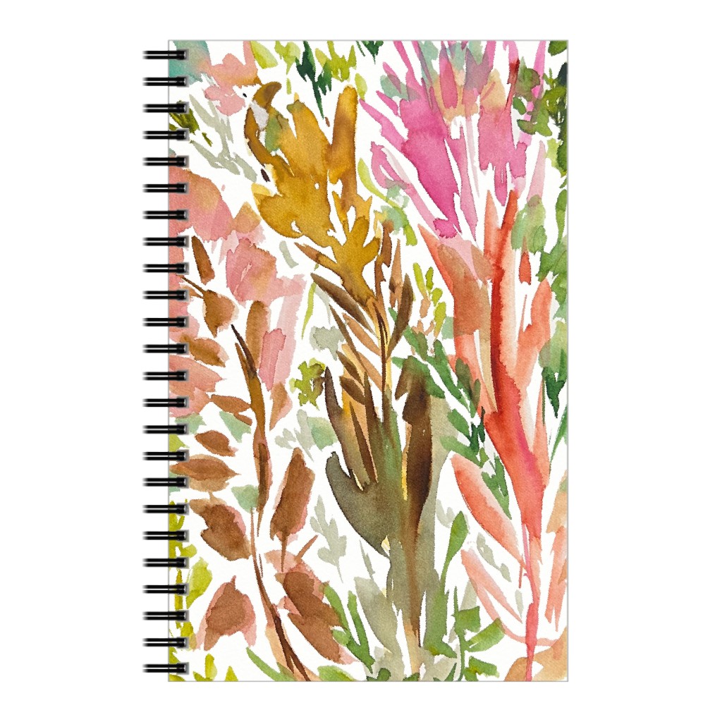 Abstract Garden - Pink Notebook, 5x8, Multicolor