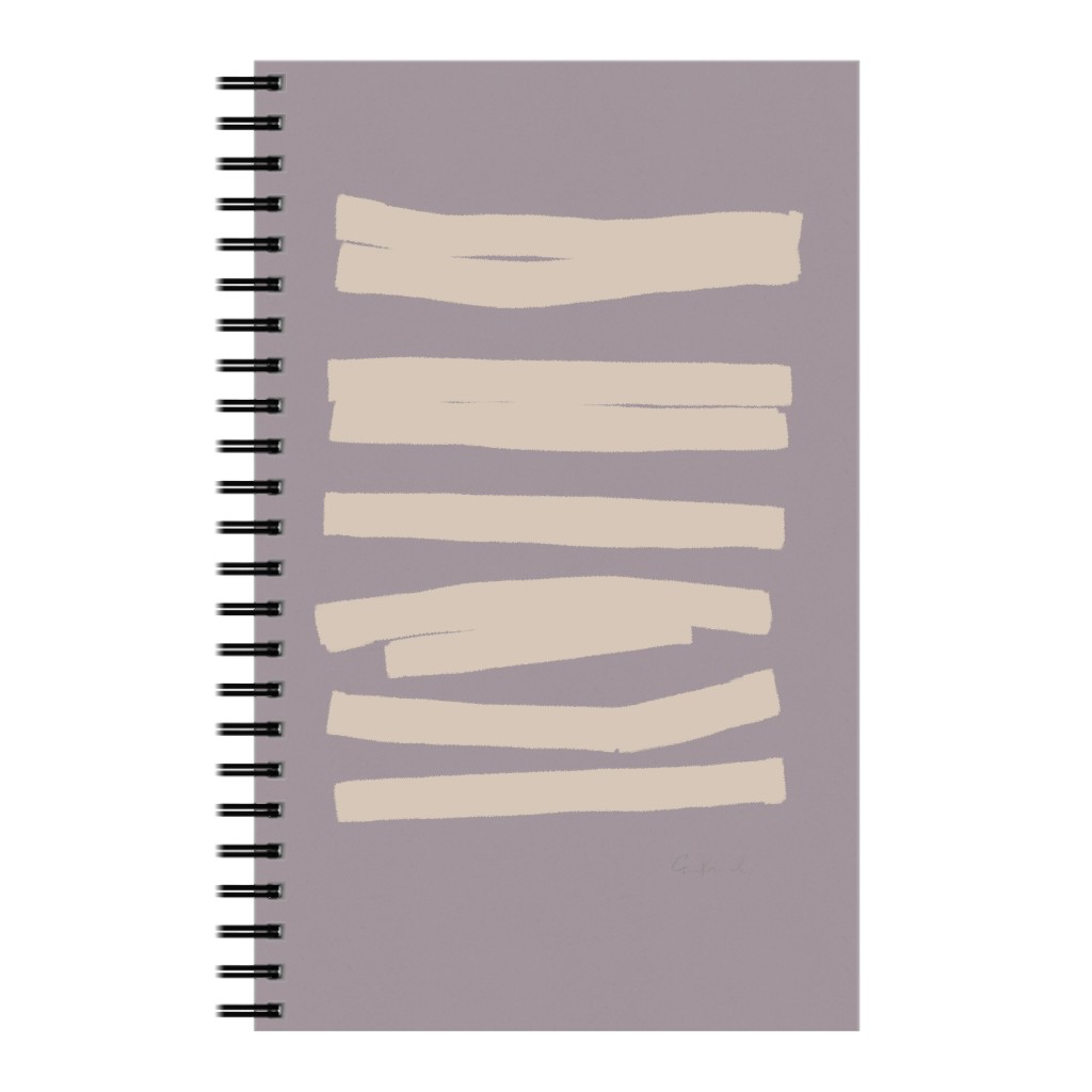 Abstract Bold Stripes I Notebook, 5x8, Purple