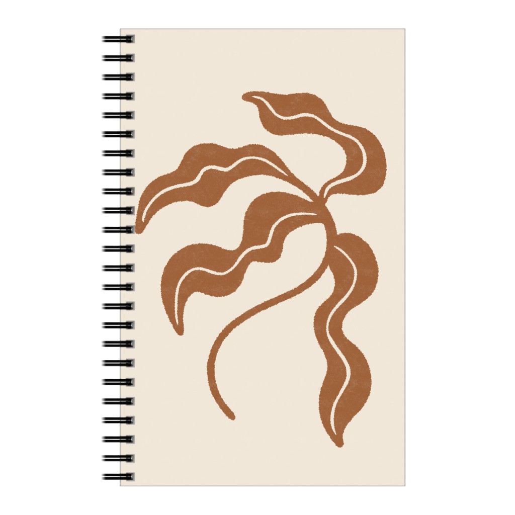 Minimalist Foliage - Neutral Notebook, 5x8, Beige, Pearl