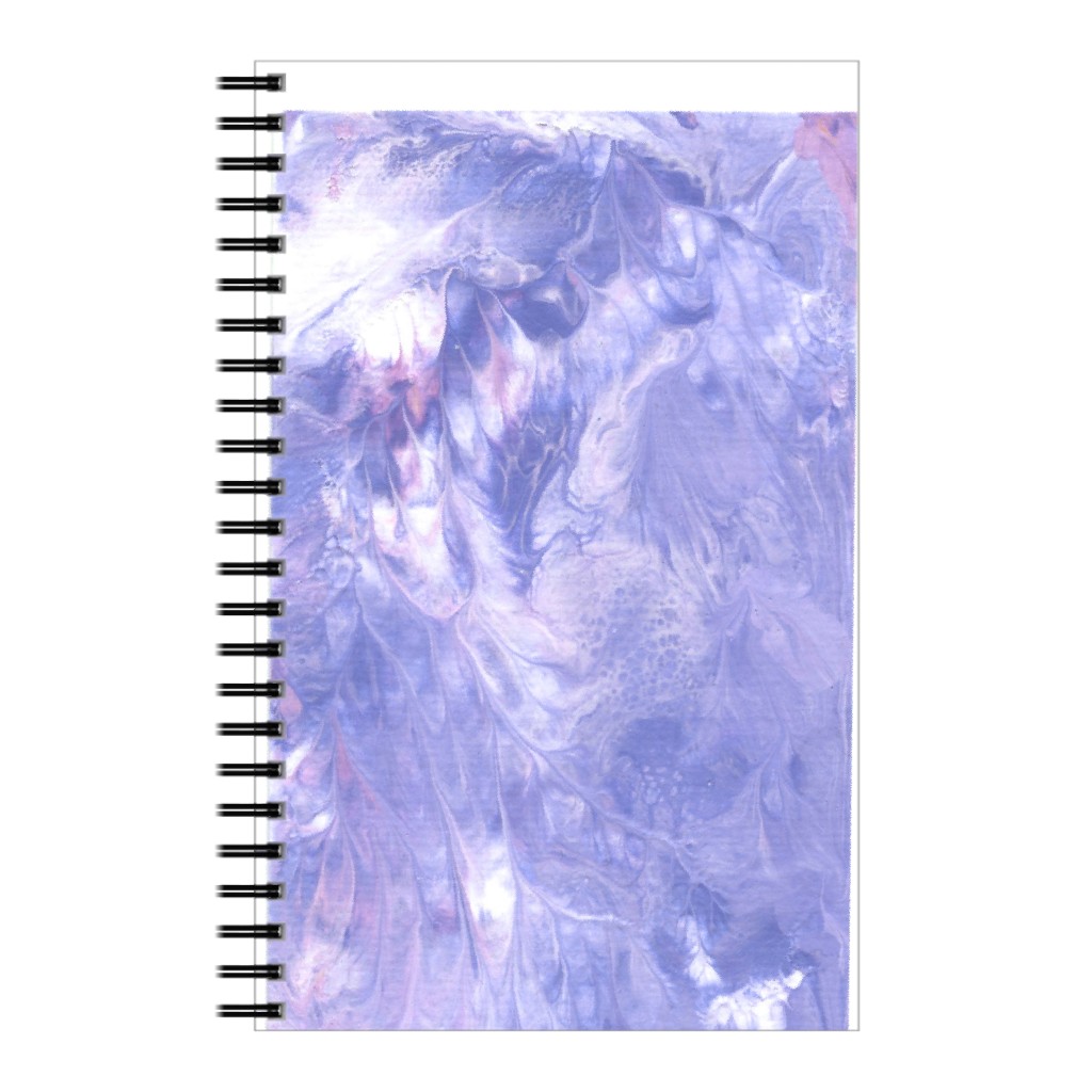 Acrylic Pour - Purple Notebook, 5x8, Purple, Purple