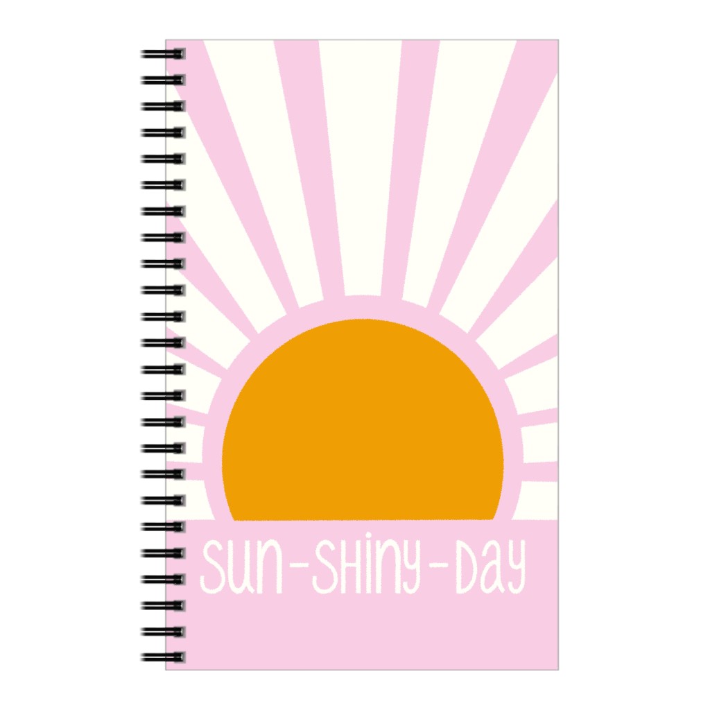 Sun Shiny Day Notebook, 5x8, Pink
