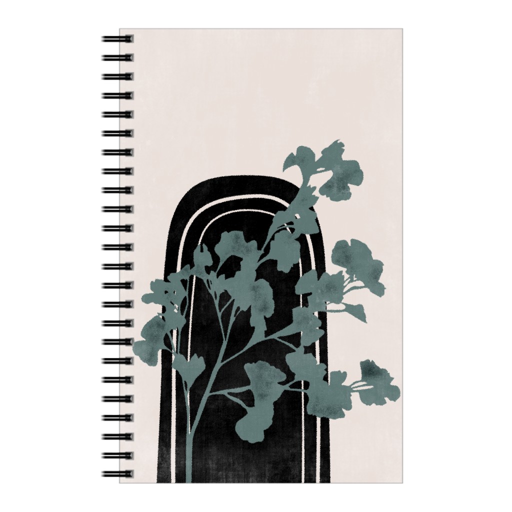 Modern Garden Archway - Green and Ivory Notebook, 5x8, Green