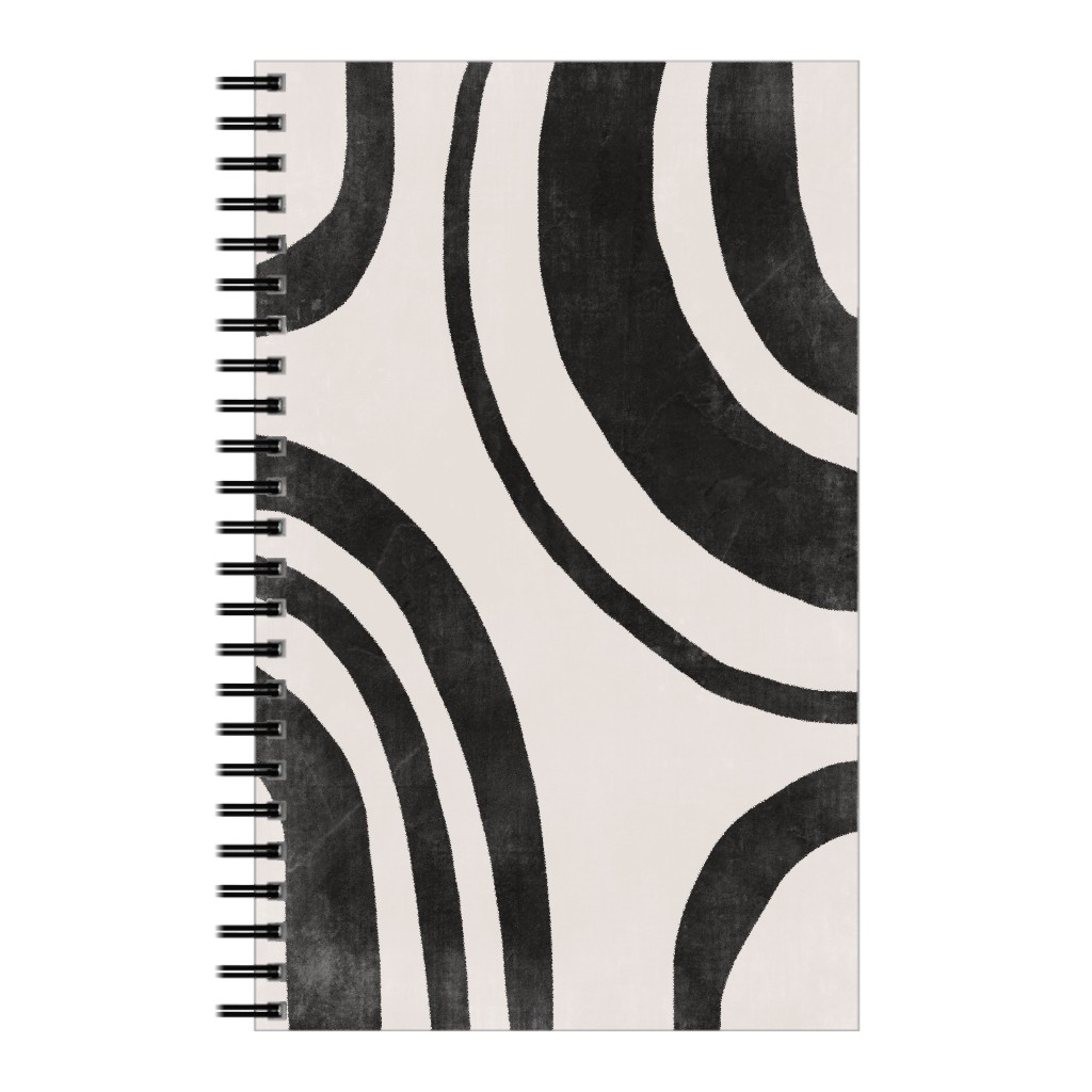 Pathway - Black and Beige Notebook, 5x8, Black