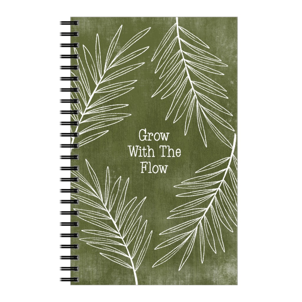 Grow With the Flow - Green Notebook, 5x8, Green