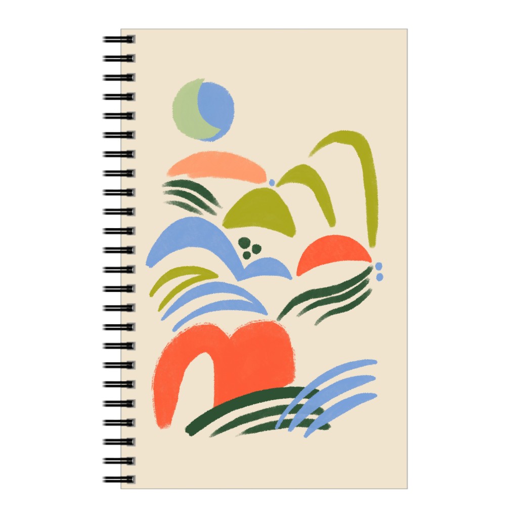 Moonscape - Multi on Beige Notebook, 5x8, Multicolor