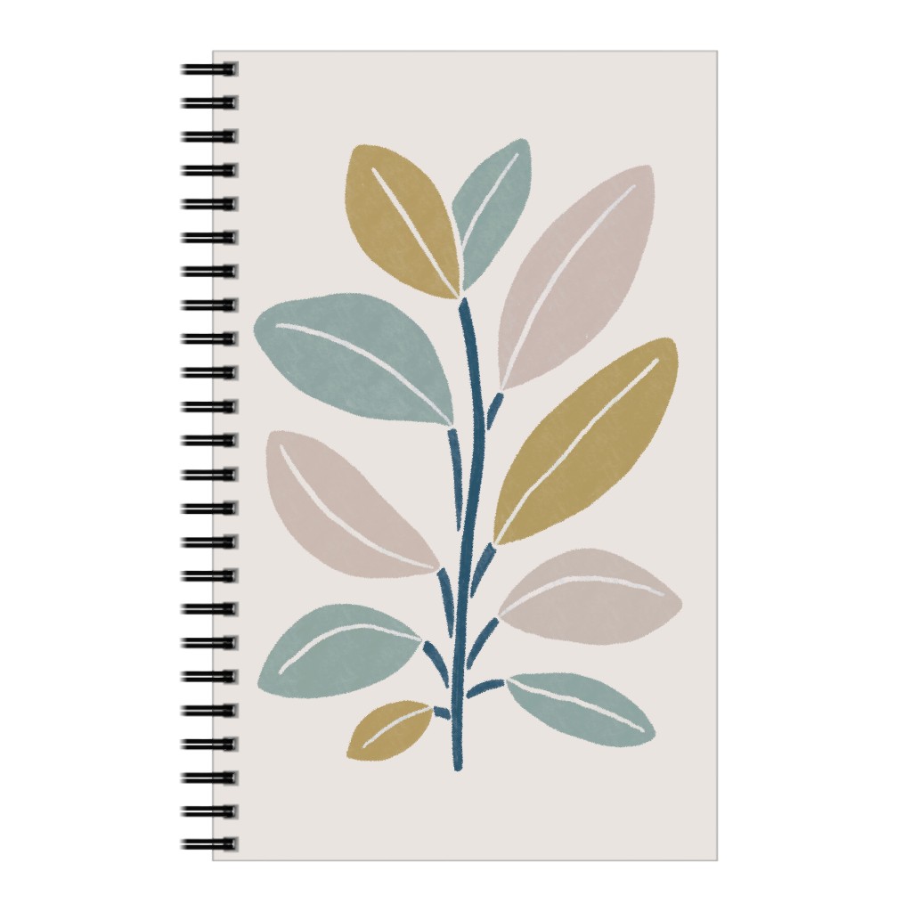 Plant Branch Notebook, 5x8, Beige, Garden