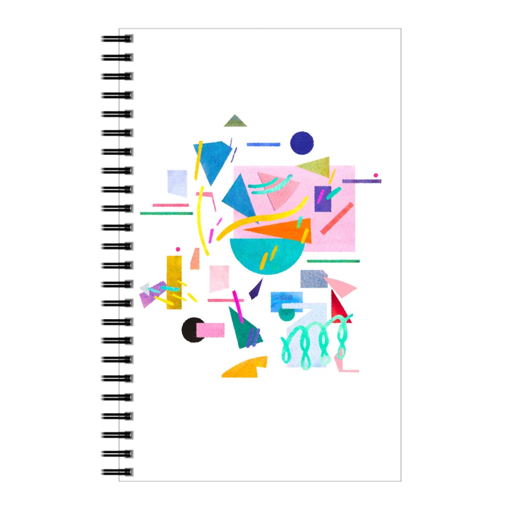 Geometric Collage Pop - Multi Notebook, 5x8, Multicolor