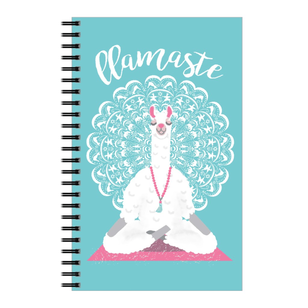 Llamaste - Green Notebook, 5x8, Blue, True Blue
