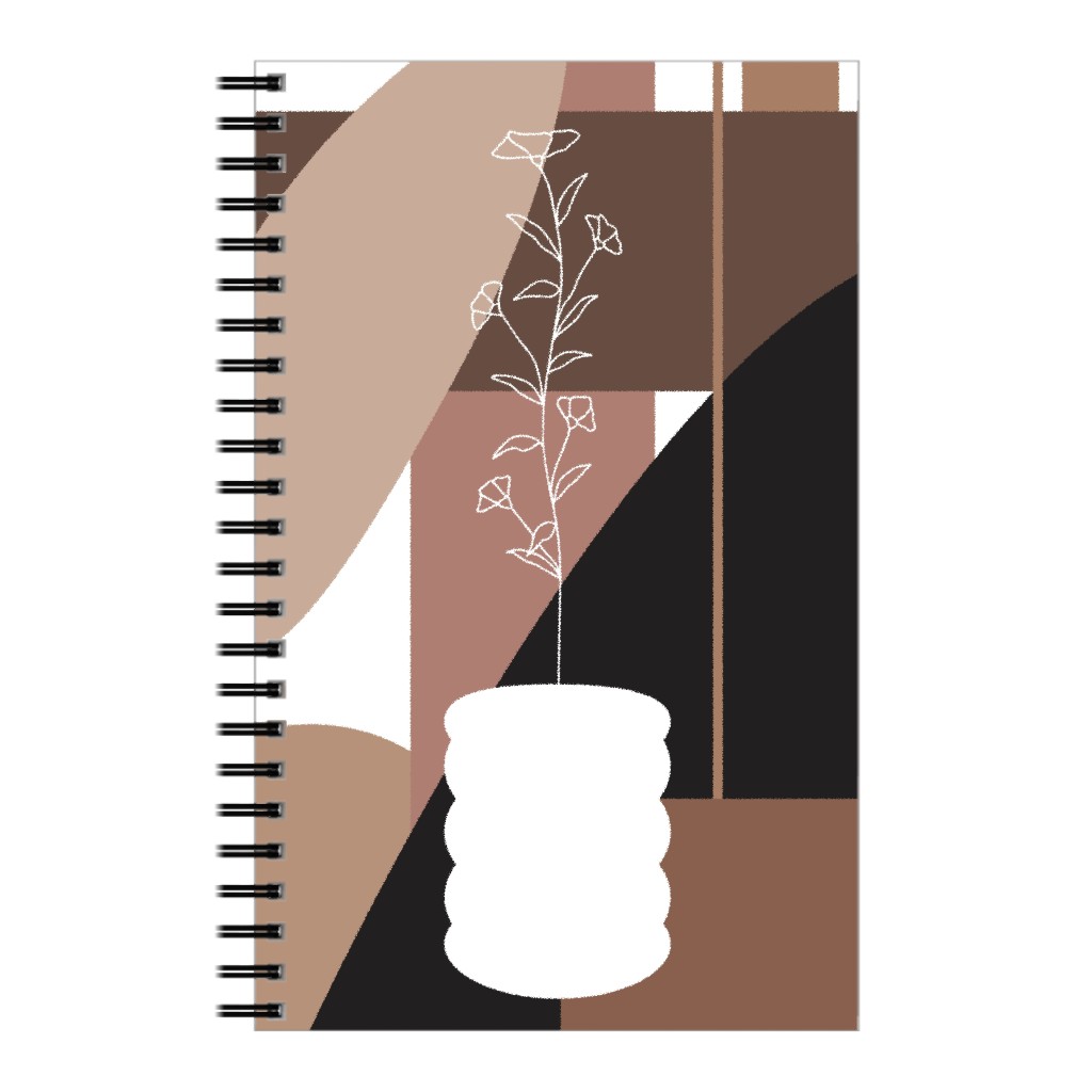 Botanical Abstract Shapes - Neutral Notebook, 5x8, Beige, Pearl