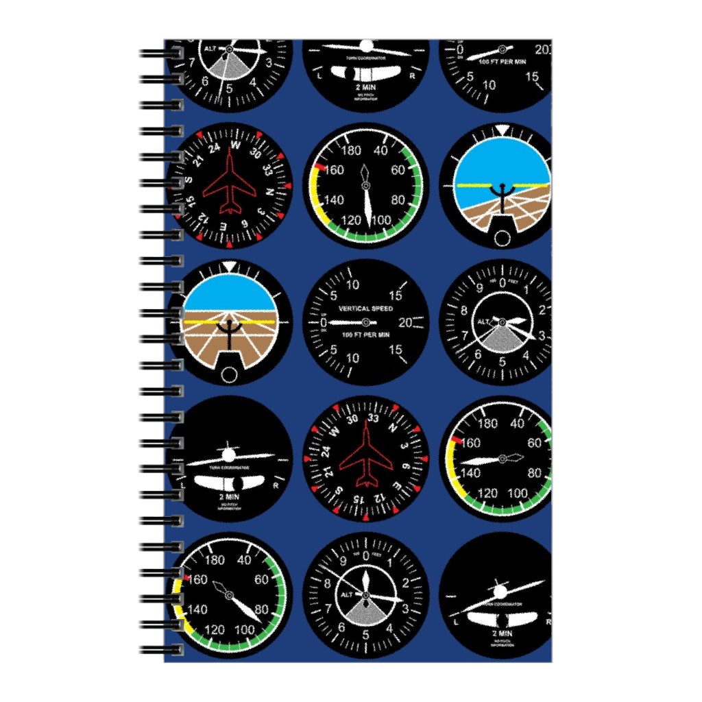 Flight Deck Notebook, 5x8, Blue, Blueberry