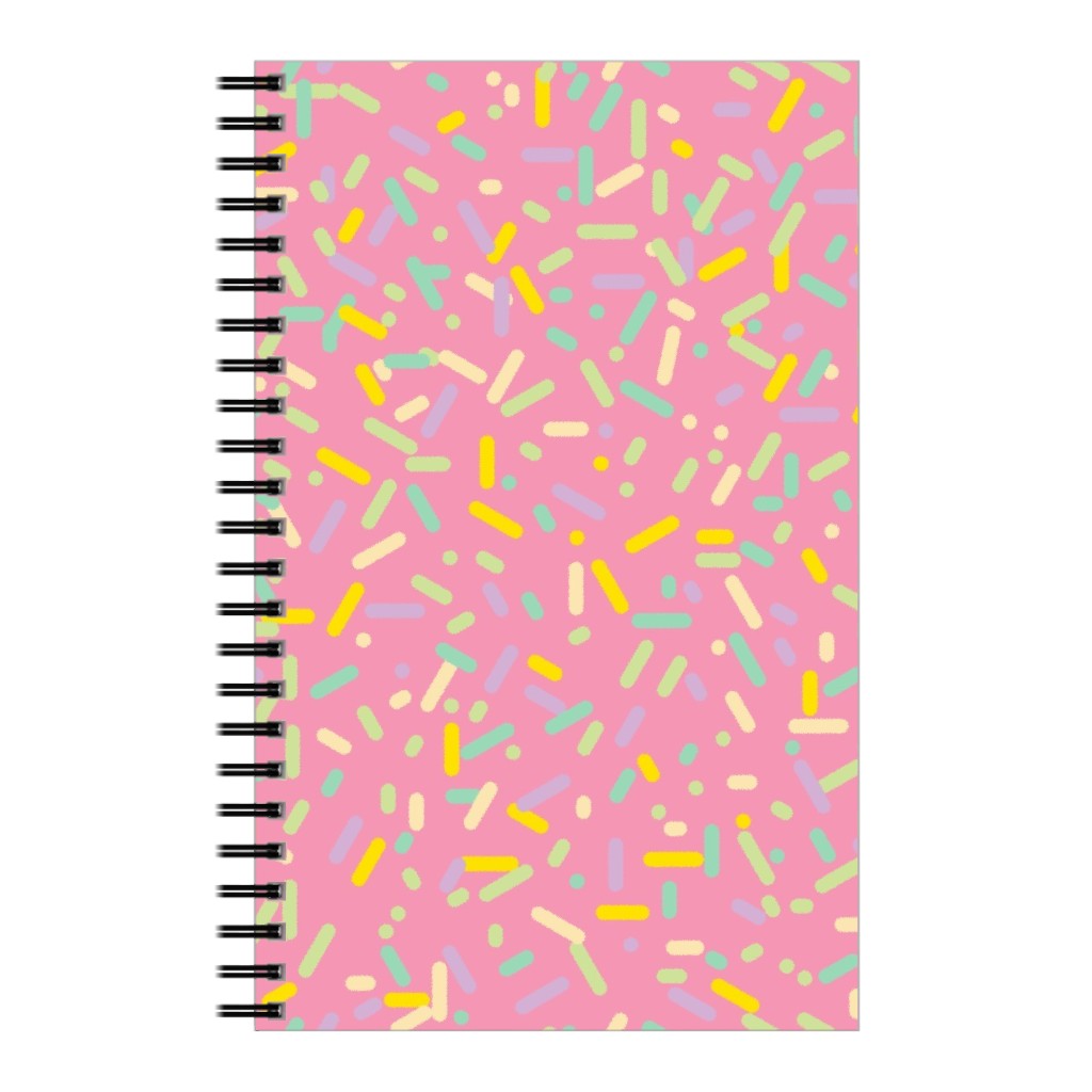 Sprinkles - Pink Notebook, 5x8, Pink, Bright Pink
