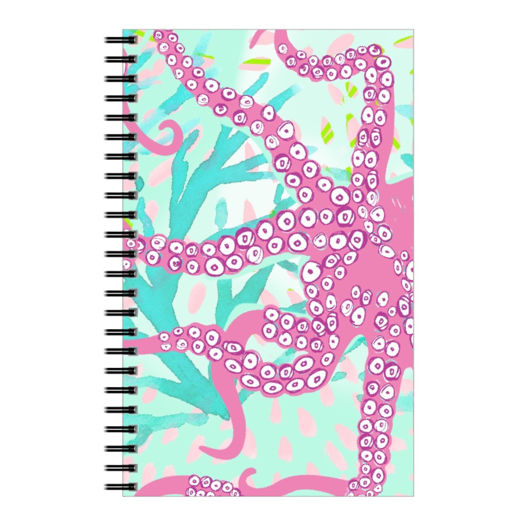 Oceana - Pink and Teal Notebook, 5x8, Multicolor