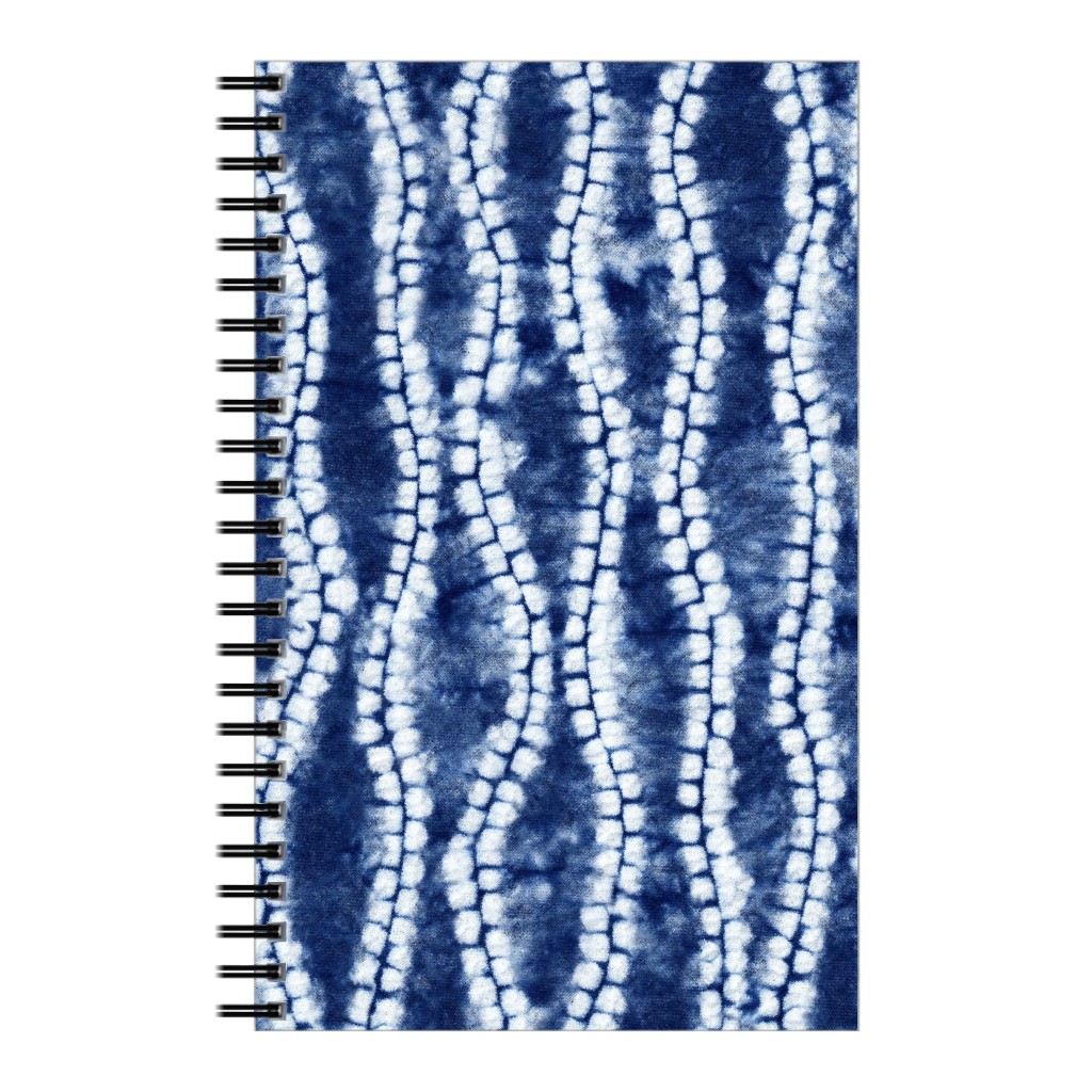 Shibori Ripples - Blue Notebook, 5x8, Blue
