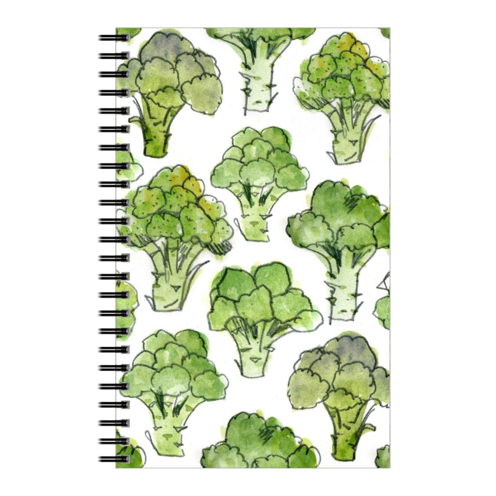 Broccoli - Green Notebook, 5x8, Green