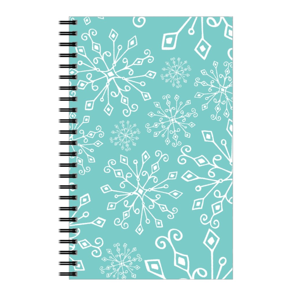 Frost Snowflakes Notebook, 5x8, Blue