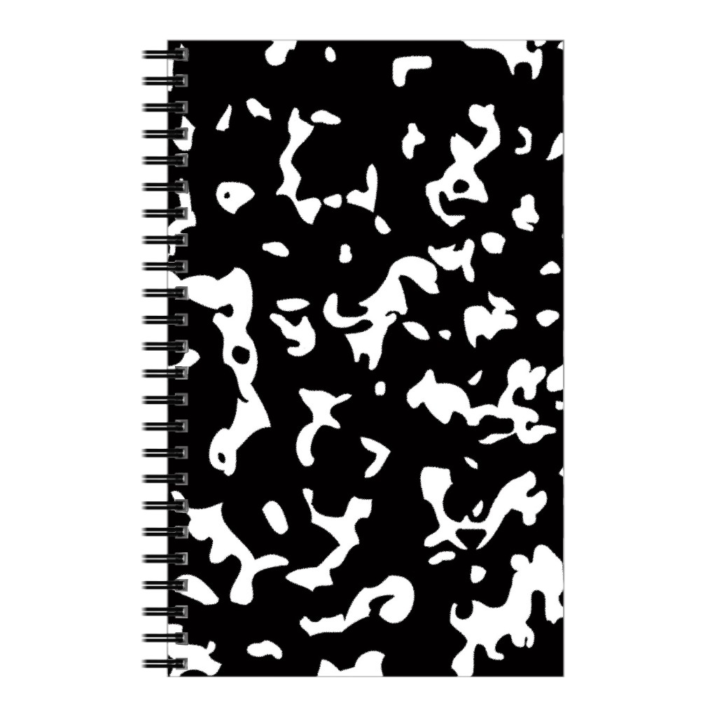 Composition Notebook - Black & White Notebook, 5x8, Black