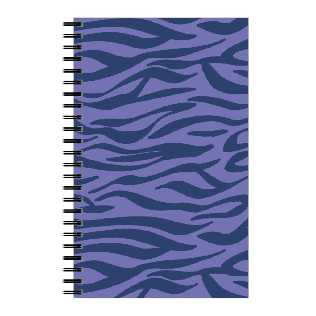 Zebra Animal Print - Purple Notebook, 5x8, Purple