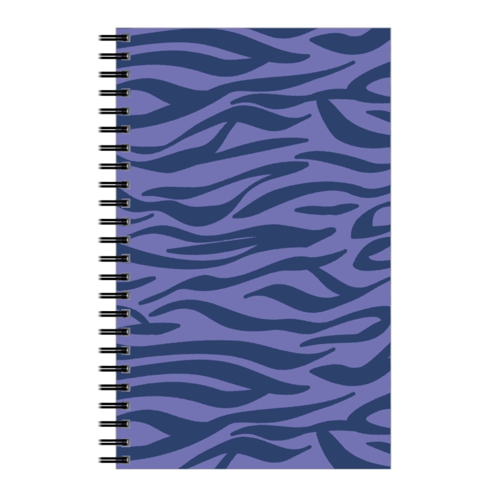 Zebra Animal Print - Purple Notebook, 5x8, Purple, Purple