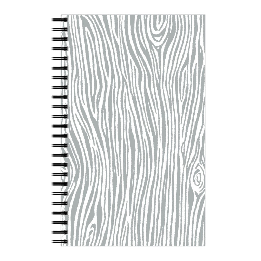 Woodgrain - Gray Notebook, 5x8, Gray