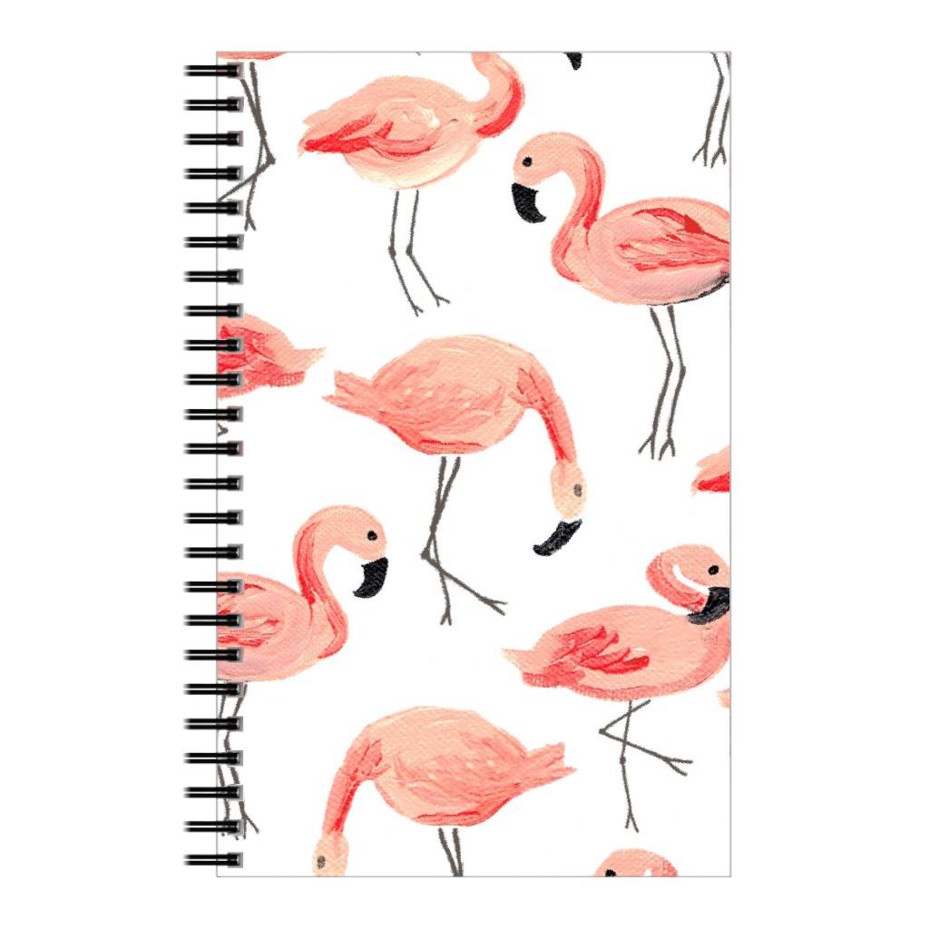 Flamingo Party - Pink Notebook, 5x8, Pink