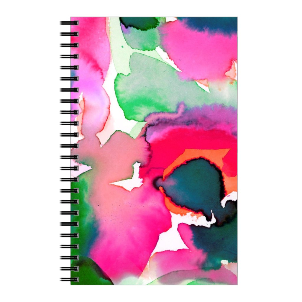 Abstract Flora Watercolor - Multi Notebook, 5x8, Multicolor