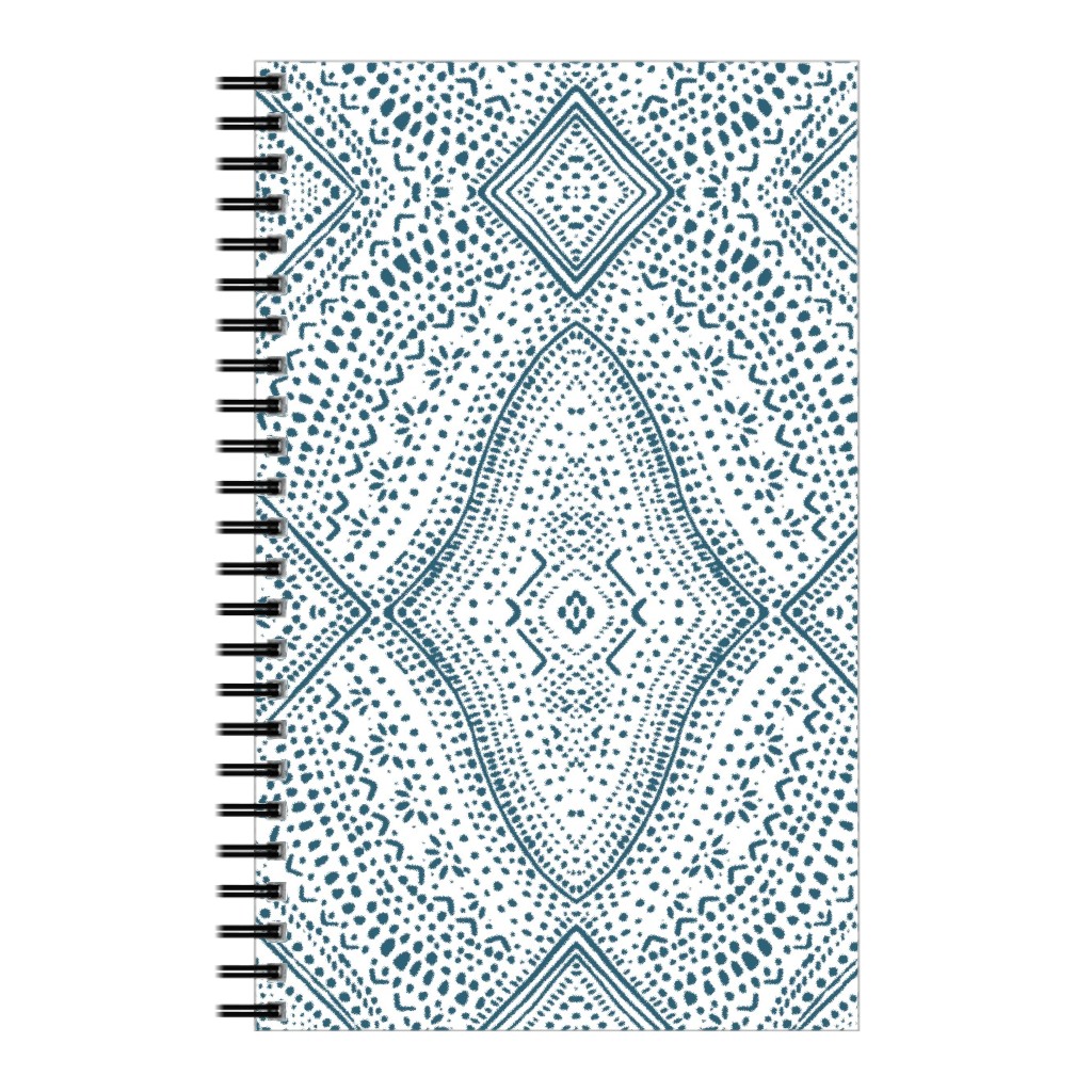 Tribal Dot - Navy Notebook, 5x8, Blue