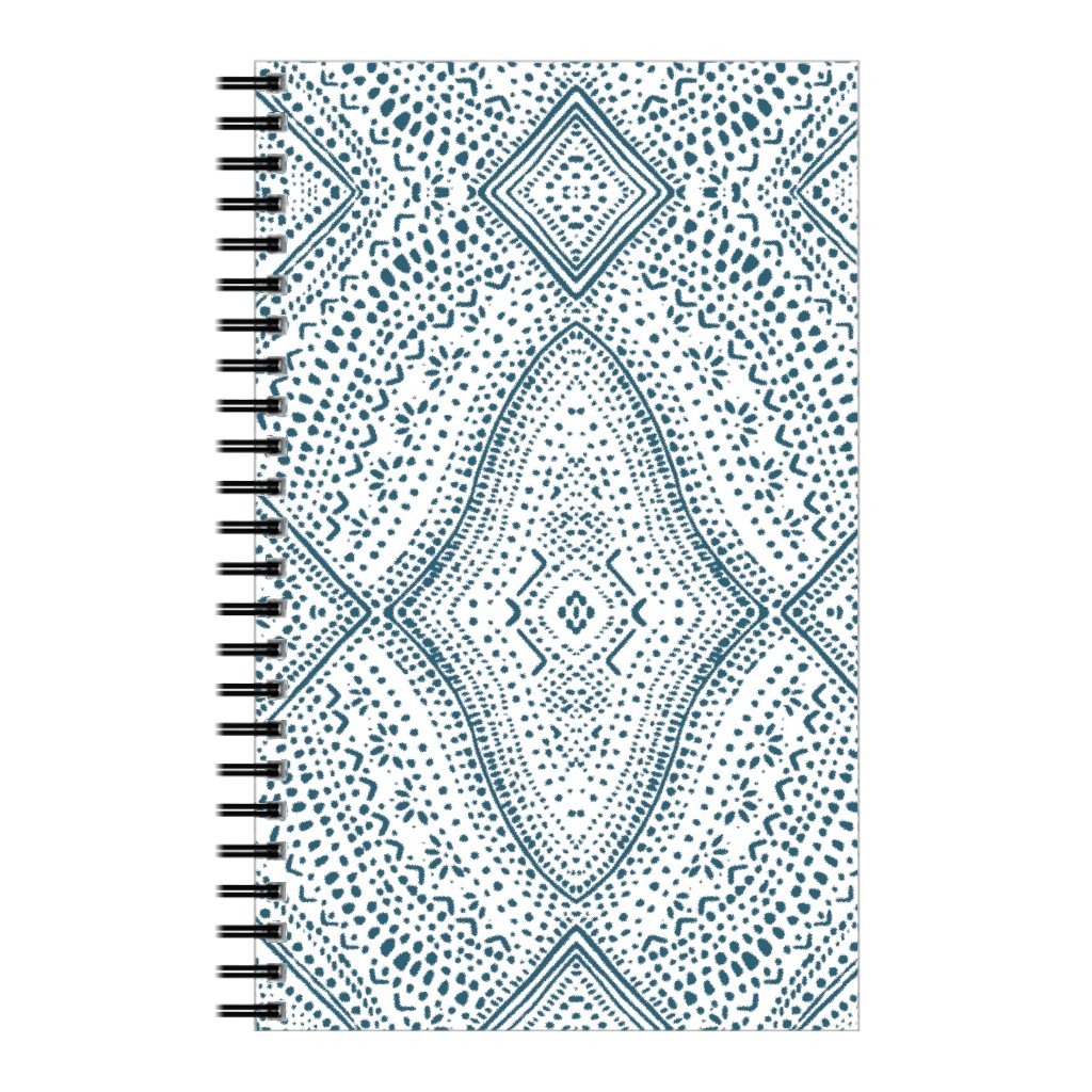 Tribal Dot - Navy Notebook, 5x8, Blue, True Blue