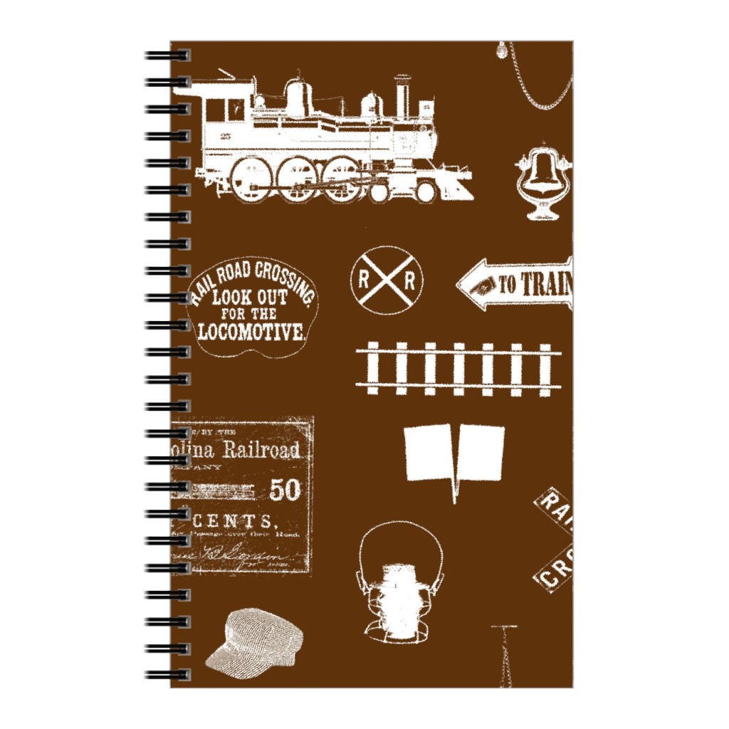 Railroad Notebook, 5x8, Brown, Chocolate