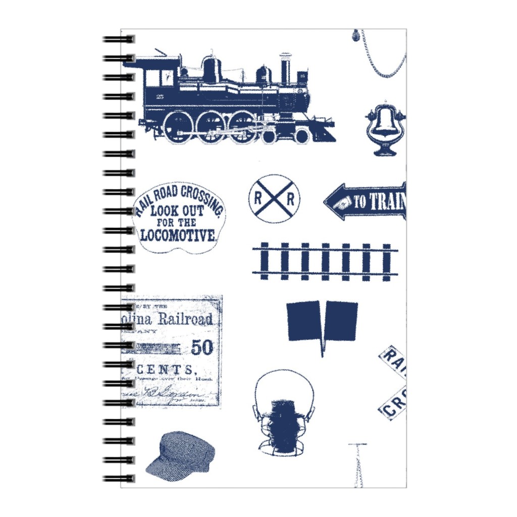 Railroad Notebook, 5x8, Blue, Baltic