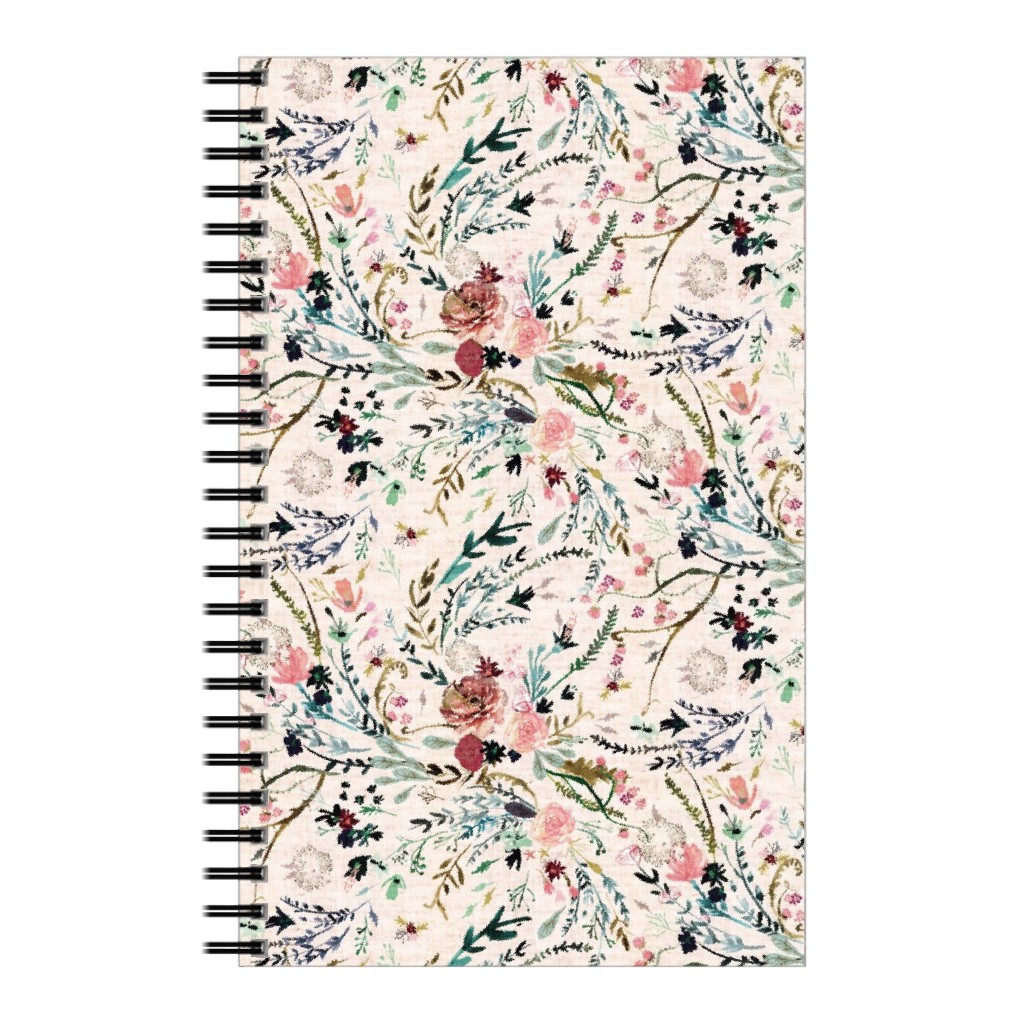 Fable Floral - Blush Notebook, 5x8, Multicolor